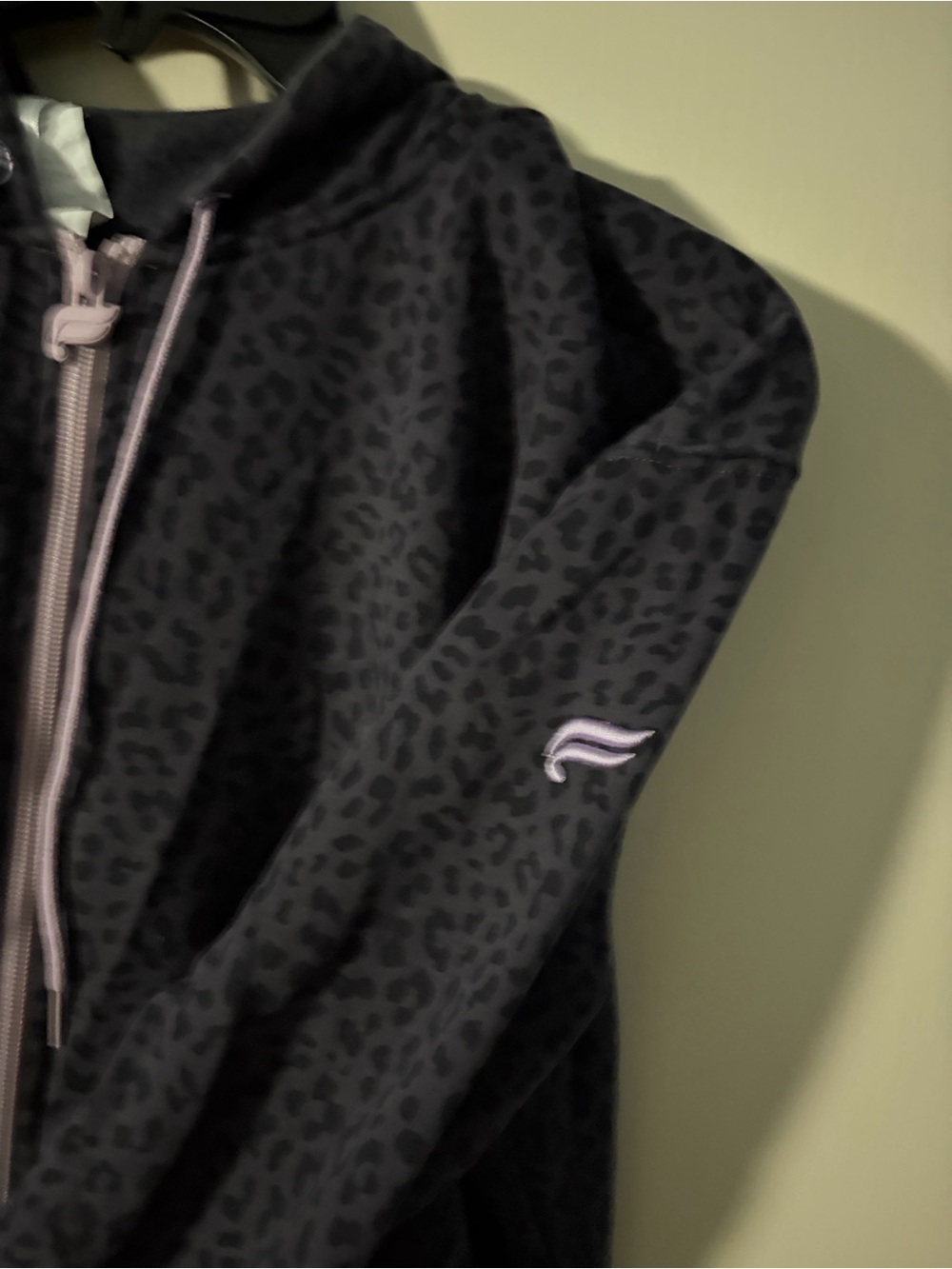 Fabletics Fleece Charcoal Leopard-Print one piece-romper-loungewear